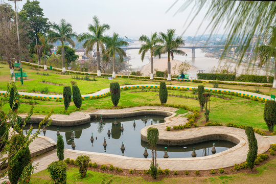 Bagh - E - Bahu  garden in  Jammu city. India  Fountain