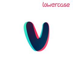 Overlapping gradient lowercase letter v logotype.