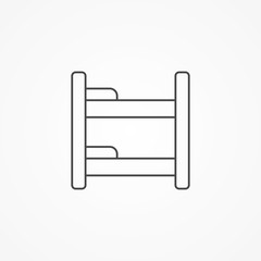 Bed vector icon sign symbol