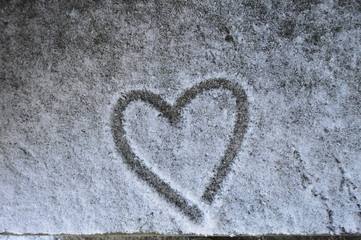 Heart Drawing in Snow