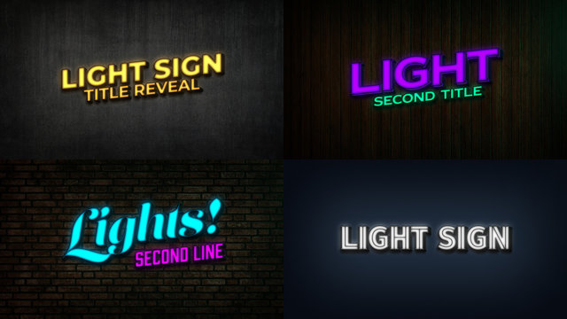 Light Letters Sign Title Reveal