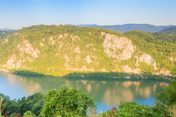 Fototapeta premium Danube river summer landscape