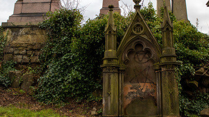 Vandalised headstone