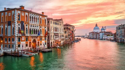 Foto auf Acrylglas Sonnenaufgang am Canal Grande in Venedig, Italien © Boris Stroujko