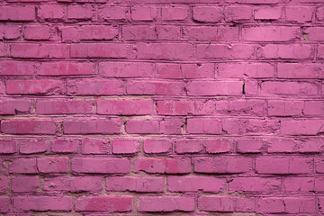 Backdrop from brick weathered pink wall - obrazy, fototapety, plakaty