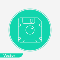 Floppy disk vector icon sign symbol