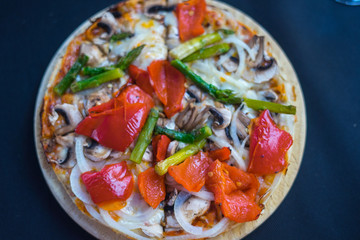 Close- up of pizza at restaurant