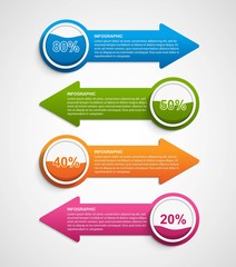 Abstract options infographics template. Infographics for business presentations or information banner.