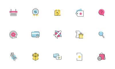 bundle of commercial set icons