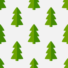 Christmas trees seamless pattern.