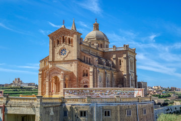 Fototapeta na wymiar Our Lady of Ta' Pinu Church on Gozo, Malta