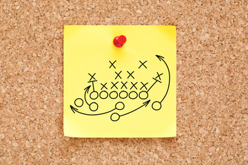 American Football Playbook Tactics Sticky Note