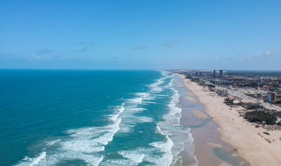Fototapeta Praia do Futuro em Fortaleza, Ceará, Brasil. Vista aérea obraz