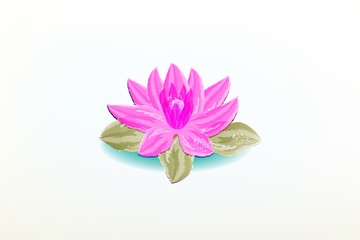 Watercolor lotus flower logo vector