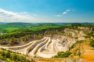 Fototapeta na wymiar Certovy schody limestone quarry, Koneprusy, Czech republic