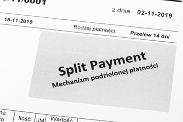 Split Payment - obrazy, fototapety, plakaty