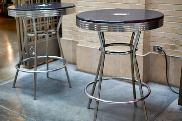 Two bar metal stools, San Francisco, CA
