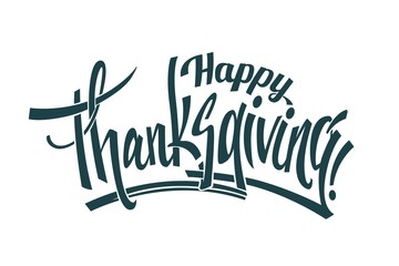 Happy Thanksgiving Day vector calligraphy