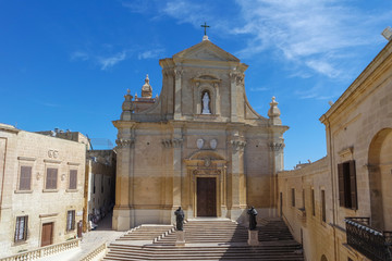 Fototapeta na wymiar Cathedral of Assumption in the Cittadella Victoria, Gozo, Malta
