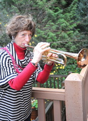 Female trumpet player.