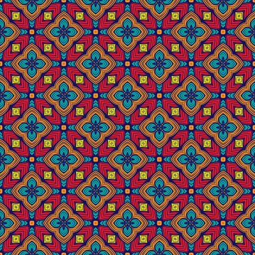 Seamless Abstract Pattern Arabesque Geometric Traditional Background. Arabic, Portugal, Moroccan Floral Damask for Rug, Tile, Textile, Digital Paper, Fabric Texture.