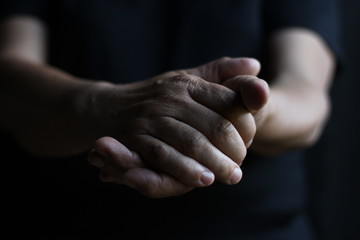 hands of man and woman