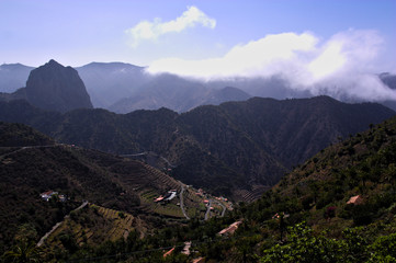 Fototapeta na wymiar Views of Roque Cano on La Gomera Island, Canary Islands, Spain