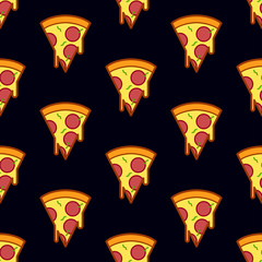 Fototapeta na wymiar Seamless pattern of pizza
