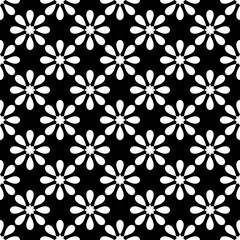 Tile black and white vector pattern for seamless decoration wallpaper for backgrounds, blogs, www, scrapbooks, party or baby shower invitations and elegant wedding cards.