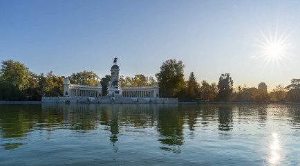 Fototapeta na wymiar Buen Retiro Park in Madrid, Spain