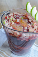 Sangria with red wine, Spanish cuisine