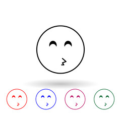 Whistle multi color icon. Simple thin line, outline vector of emoji icons for ui and ux, website or mobile application