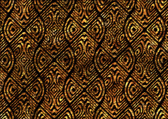 old golden antique mosaic pattern