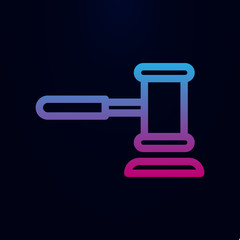 Judge gavel nolan icon. Simple thin line, outline vector of finance icons for ui and ux, website or mobile application