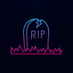 Halloween grave nolan icon. Simple thin line, outline vector of halloween icons for ui and ux, website or mobile application