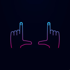 Hand sign i'm shooting nolan icon. Simple thin line, outline vector of hands icons for ui and ux, website or mobile application