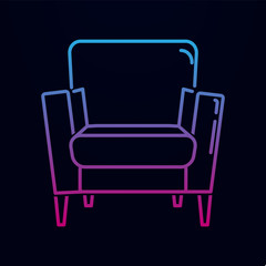 Armchair nolan icon. Simple thin line, outline vector of household icons for ui and ux, website or mobile application