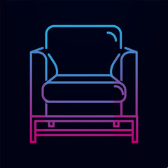 Armchair nolan icon. Simple thin line, outline vector of household icons for ui and ux, website or mobile application