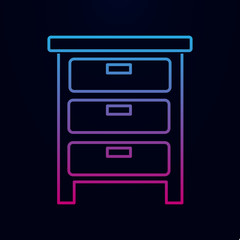 Chest of drawers nolan icon. Simple thin line, outline vector of household icons for ui and ux, website or mobile application