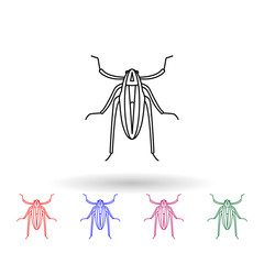 Beetle multi color icon. Simple thin line, outline vector of insect icons for ui and ux, website or mobile application