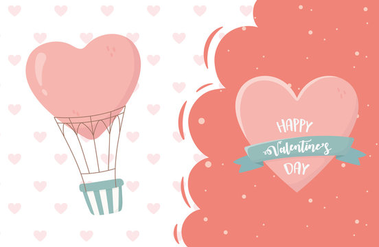 happy valentines day air balloon heart love passion