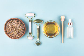 The modern apothecary or home spa composition.