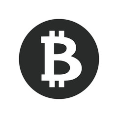 bitcoin currency icon vector design illustration