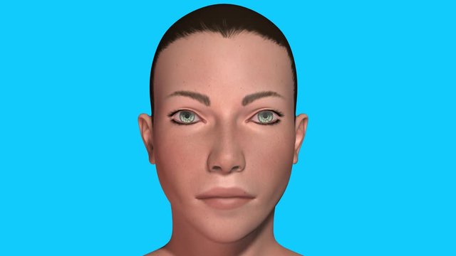 Genioplasty , mentoplasty , plastic cosmetic surgery for chin , jaw . Receding small jaw and chin transform, morphing into larger size. 3d animation