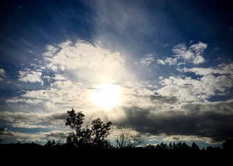 dramatic sky with clouds