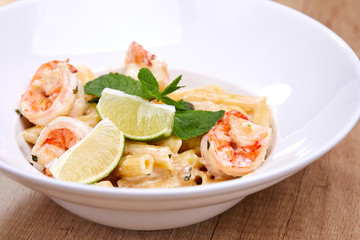 pasta with shrimps