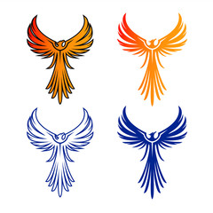 Charming Illustration Phoenix Logo Concept	
