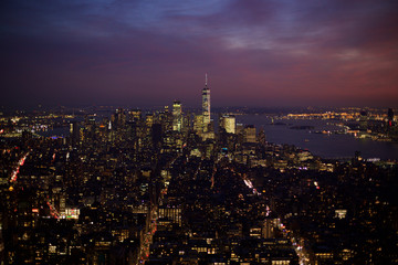 Fototapeta na wymiar Manhattan am Abend