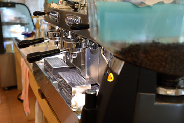 coffee machine in cafe restaurant