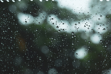 water rain drop on glass window